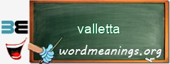 WordMeaning blackboard for valletta